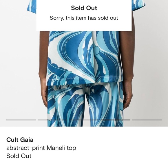 Cult Gaia Abstract Print Maneli Top | Pucci inspo - Picture 4 of 5